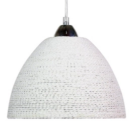 Lampa wisząca Braid biała nowoczesna do salonu i kuchni z regulacją wysokości