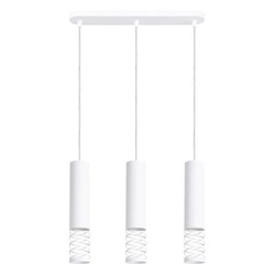 Nowoczesna lampa wisząca LAMI 3L biała metalowa do salonu i kuchni SOLLUX LIGHTING