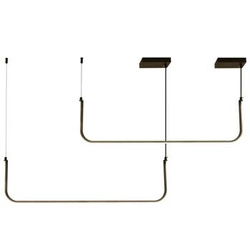 Lampa wisząca MINIMA-2 LED czarna 120 cm nowoczesna nad stół do jadalni i kuchni