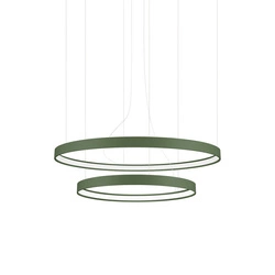 Żyrandol LED RIO 2 nowoczesny zielony oliwkowy regulowany do salonu i jadalni 78 cm