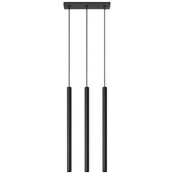 Lampa wisząca Pastelo 3 czarna nowoczesna nad stół do kuchni i jadalni Sollux