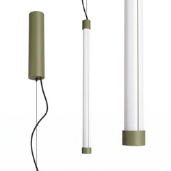 Lampa wisząca TRANG LED oliwkowa pojedyncza regulowana nad wyspę