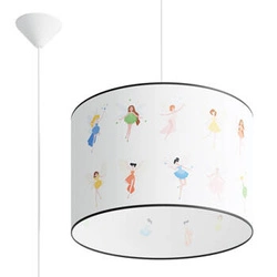 Nowoczesna lampa wisząca FAIRY 40 z PVC do pokoju dziecięcego bajkowa kolorowa