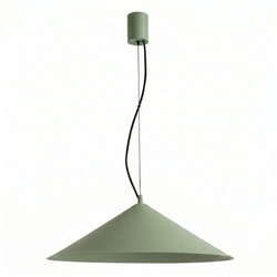 Lampa wisząca FINT LED oliwkowa regulowana do salonu 50 cm
