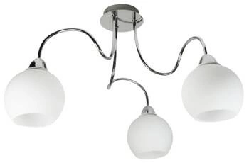 Nowoczesna lampa wisząca Nelda 3-punktowa szklana do salonu i jadalni chrom