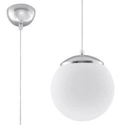 Lampa wisząca kula UGO 20 chrom nowoczesna szklana do salonu kuchni lub nad wyspę