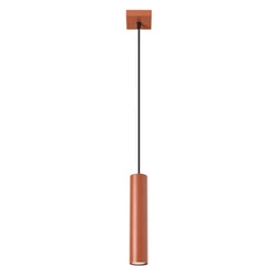 Lampa wisząca loftowa Lagos ochra czerwona regulowana do salonu sypialni kuchni nad wyspę