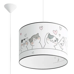Lampa wisząca CAT 40 nowoczesna do pokoju dziecka kolorowa SOLLUX LIGHTING 40 cm
