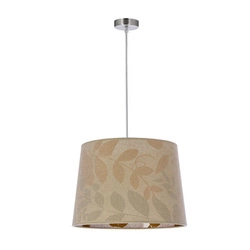 Lampa wisząca Mirage 35 beżowa z abażurem do salonu, kuchni lub jadalni retro 35 cm