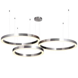 Lampa wisząca LED CIRCLE nikiel regulowana do salonu i jadalni Step into Design