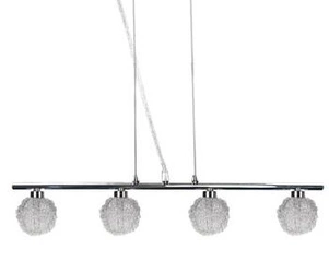 Lampa wisząca Wind szklana nowoczesna chromowana 4-punktowa do salonu i jadalni