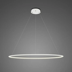 Lampa wisząca LED okrągła No.1 100cm biała nowoczesna do salonu i nad stół Altavola Design