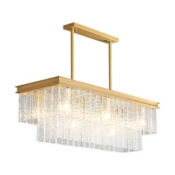 Lampa wisząca kryształowa ICELAND 100 cm biało-złota do jadalni i salonu Step into Design