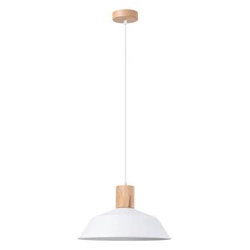 Lampa wisząca FANO biała skandynawska do salonu i jadalni stalowa 34 cm SOLLUX LIGHTING