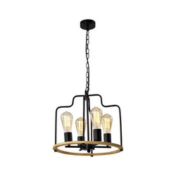 Lampa wisząca Datus czarna loftowa 4-punktowa do salonu i nad stół CANDELLUX