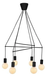 Lampa wisząca Alto czarna nowoczesna regulowana do salonu i sypialni nad wyspę