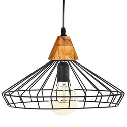 Lampa wisząca Ben czarna metalowa do salonu i kuchni nowoczesna średnica 38 cm Atmosphera