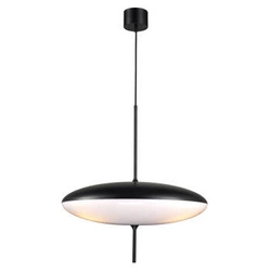 Lampa wisząca PIATTO nowoczesna biało-czarna 50 cm do salonu i nad stół