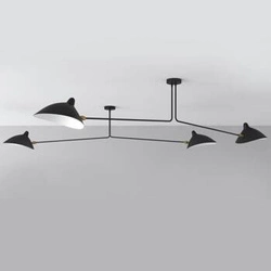 Lampa sufitowa CRANE-2P czarna metalowa dwuramienna do salonu i jadalni Step into Design