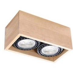 Plafon sufitowy QUATRO 2 Sollux nowoczesny drewniany do salonu i kuchni 27 cm