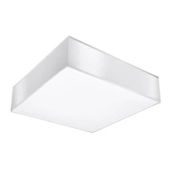 Plafon kwadratowy nowoczesny Horus 55 biały do salonu, kuchni i sypialni E27 PVC