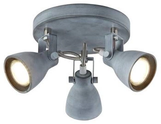 Plafon sufitowy Ash szary mat metalowy nowoczesny okrągły do salonu i jadalni CANDELLUX