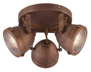Plafon sufitowy metalowy Frodo CANDELLUX nowoczesny rdzawy do salonu i sypialni 34 cm