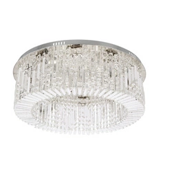 Plafon sufitowy MARANGA chromowy z kryształami glamour do salonu, sypialni i jadalni 85 cm