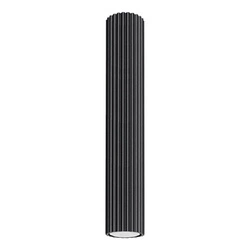 Plafon sufitowy KARBON 40 czarny nowoczesny do salonu i sypialni aluminium SOLLUX