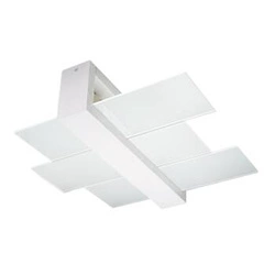 Plafon sufitowy Feniks 2 biały nowoczesny drewniany do salonu, kuchni lub sypialni 43 cm