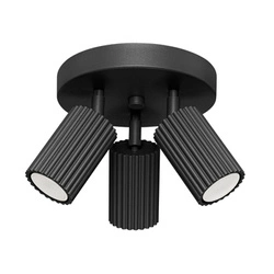 Plafon sufitowy czarny Karbon 3P nowoczesny aluminiowy ruchomy do salonu i sypialni