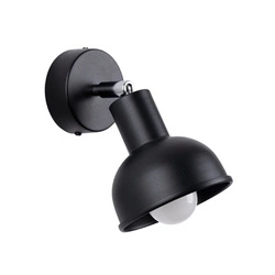Kinkiet ścienny ELBA czarny metalowy loftowy do salonu i sypialni SOLLUX LIGHTING