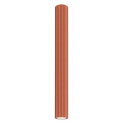 Plafon sufitowy KARBON 60 ochra czerwona do salonu minimalistyczny aluminiowy SOLLUX