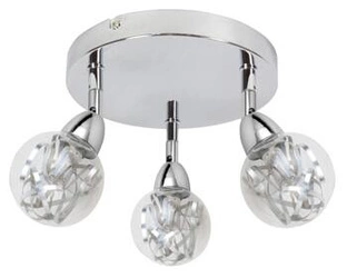 Plafon LED do salonu Bolo chrom nowoczesny okrągły 40 cm Candellux Lighting