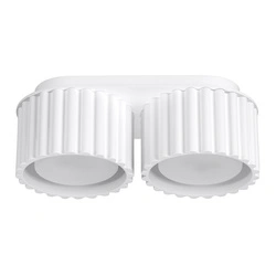 Plafon sufitowy biały nowoczesny AURA 2 do kuchni i salonu aluminium GX53