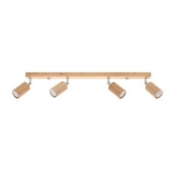 Plafon sufitowy BERG 4 naturalne drewno nowoczesny do salonu i kuchni Sollux Lighting
