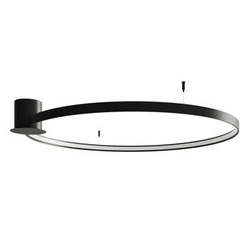 Plafon sufitowy LED RIO 110 czarny nowoczesny okrągły do salonu kuchni sypialni Thoro