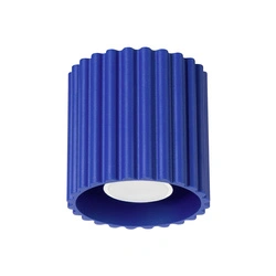 Plafon sufitowy nowoczesny AURA 1 ultramaryna do salonu i kuchni aluminium 10 cm
