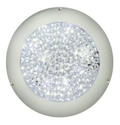 Plafon sufitowy LED Pristina 40 okrągły nowoczesny srebrny do salonu i sypialni