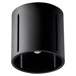 Plafon sufitowy czarny nowoczesny INEZ Sollux metalowy do salonu, kuchni i sypialni 10 cm