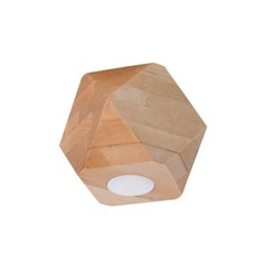Plafon sufitowy WOODY 1 z naturalnego drewna do salonu i przedpokoju Sollux Lighting