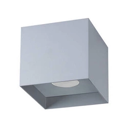 Plafon kwadratowy HATI szary minimalistyczny aluminiowy do salonu i sypialni SOLLUX