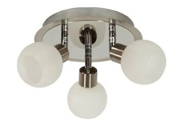 Plafon okrągły Alabaster CANDELLUX klasyczny biały chrom do salonu z regulacją światła
