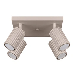 Plafon nowoczesny KARBON 4 taupe beżowy do salonu i kuchni, regulowany, aluminium 25 cm