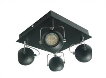 Plafon sufitowy LED Tony czarny matowy nowoczesny metalowy do salonu i sypialni CANDELLUX