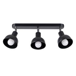 Plafon sufitowy ELBA 3 czarny loftowy metalowy do salonu i jadalni SOLLUX LIGHTING
