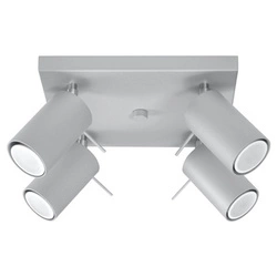 Plafon sufitowy RING szary nowoczesny metalowy 4xGU10 do salonu kuchni sypialni