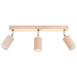 Plafon drewniany BERG 3 Sollux nowoczesny plafon do kuchni i salonu regulowany 45 cm
