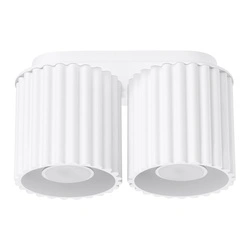 Plafon sufitowy AURA 2 biały nowoczesny aluminiowy do kuchni i salonu GU10