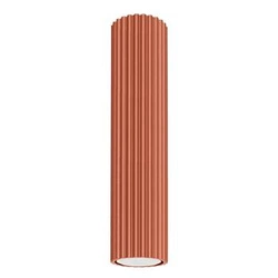 Plafon sufitowy KARBON 30 czerwony minimalistyczny do salonu i sypialni aluminium